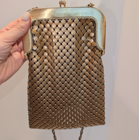 Whiting And Davis Gold Mesh Shoulder Bag Good Vintage Condition - Picture 6 of 11